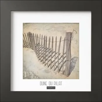 Magnifique cadre avec photo de la Dune du Pilat en France. Finition du cadre noir MAT de forme carré (24x24x1,5cm). Photo imprimée sur du papier 170g.