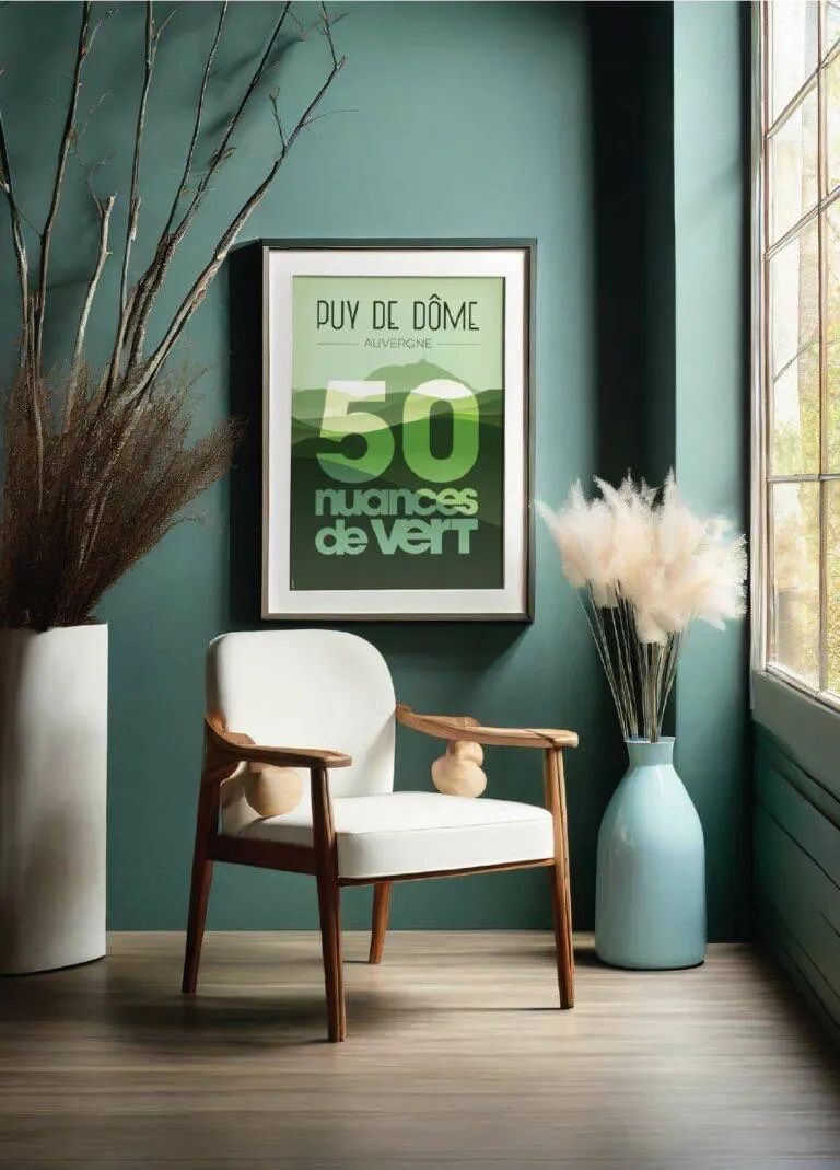 Affiche vintage du Puy de Dôme en Auvergne par DesignByMathieu - Élégance et Souvenirs pour Décorer votre Intérieur