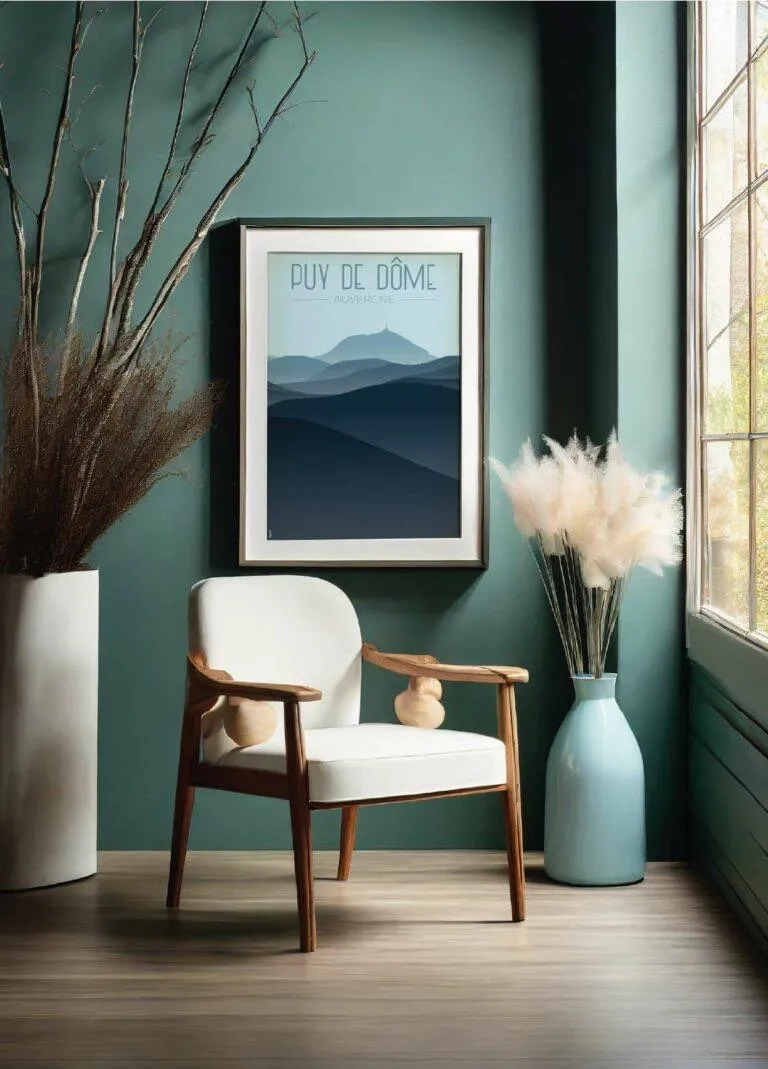 Affiche vintage du Puy de Dôme en Auvergne par DesignByMathieu - Élégance et Souvenirs pour Décorer votre Intérieur