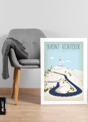 Poster du Mont Ventoux, illustration décorative prête à encadrer