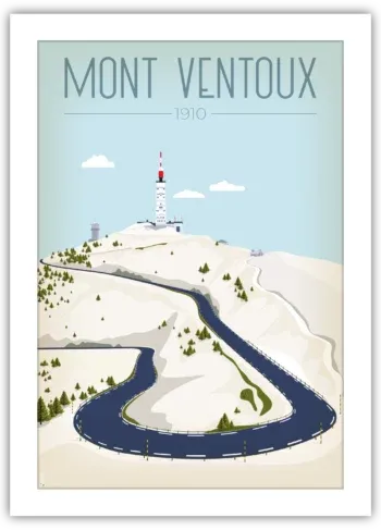 Poster du Mont Ventoux, illustration décorative prête à encadrer