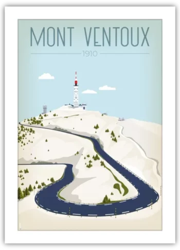 Poster du Mont Ventoux, illustration décorative prête à encadrer