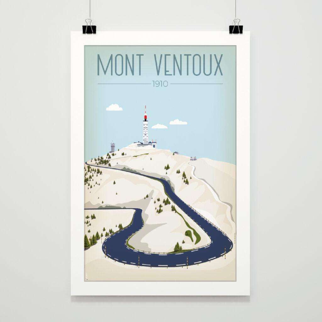 Derrière le dessin : immersion dans mon processus de création Affiche du Mont-Ventoux, créée par DesignByMathieu – Élégance et souvenirs pour décorer votre intérieur ou offrir un cadeau original 100 % made in France.