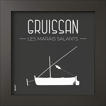 Cadre noir mat - Marais salants de Gruissan