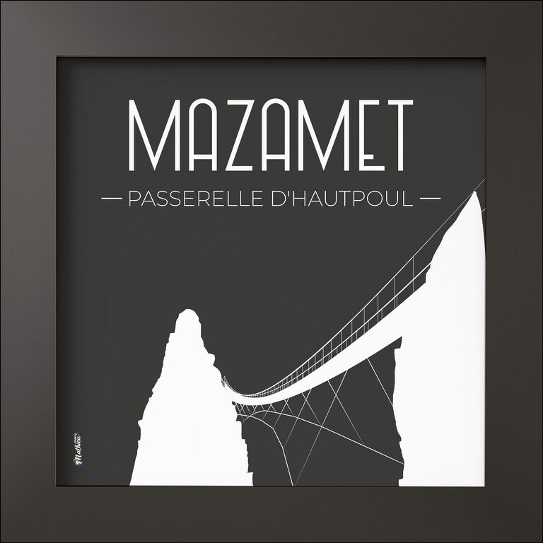 Cadre noir mat - Passerelle de Mazamet