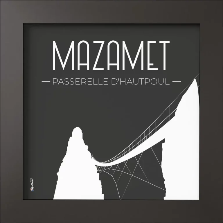 Cadre noir mat - Passerelle de Mazamet