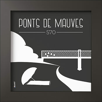 Cadre noir mat - Ponts de Mauves