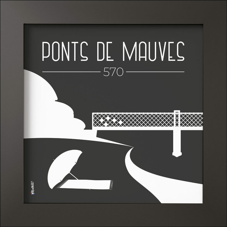Cadre noir mat - Ponts de Mauves