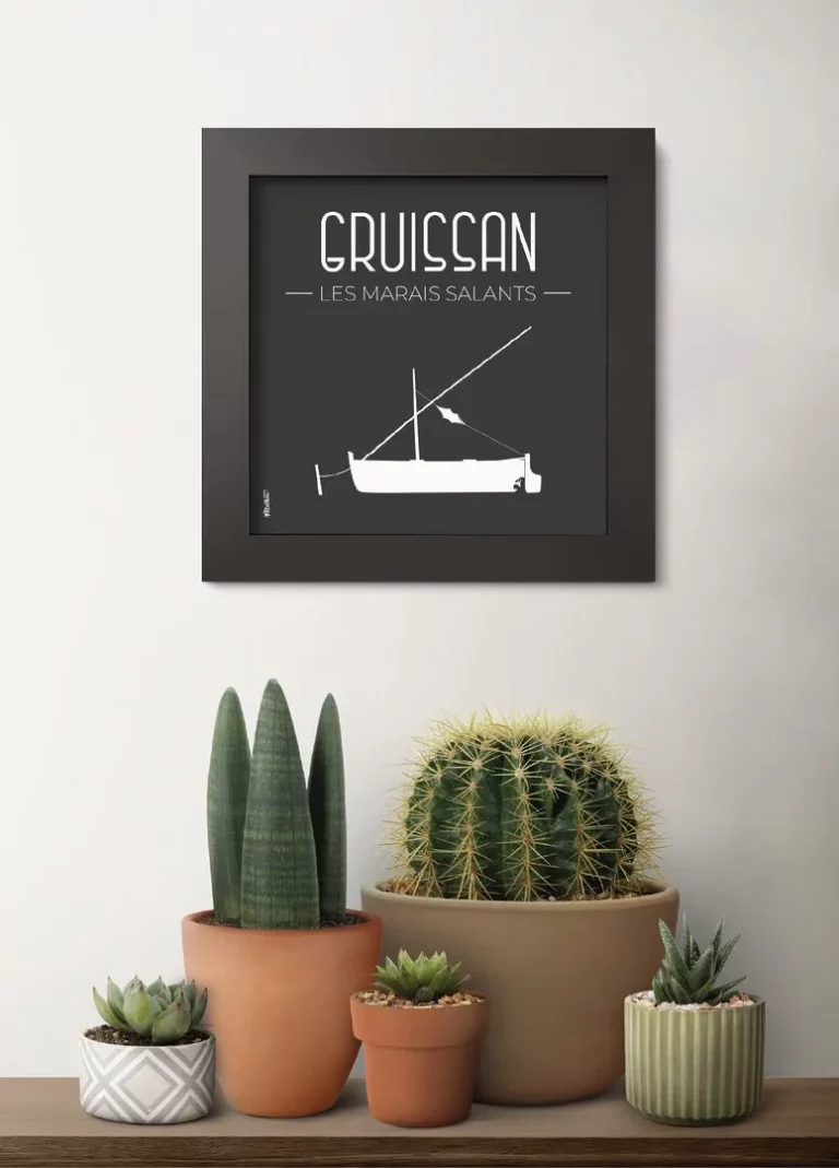 Cadre noir mat - Marais salants de Gruissan