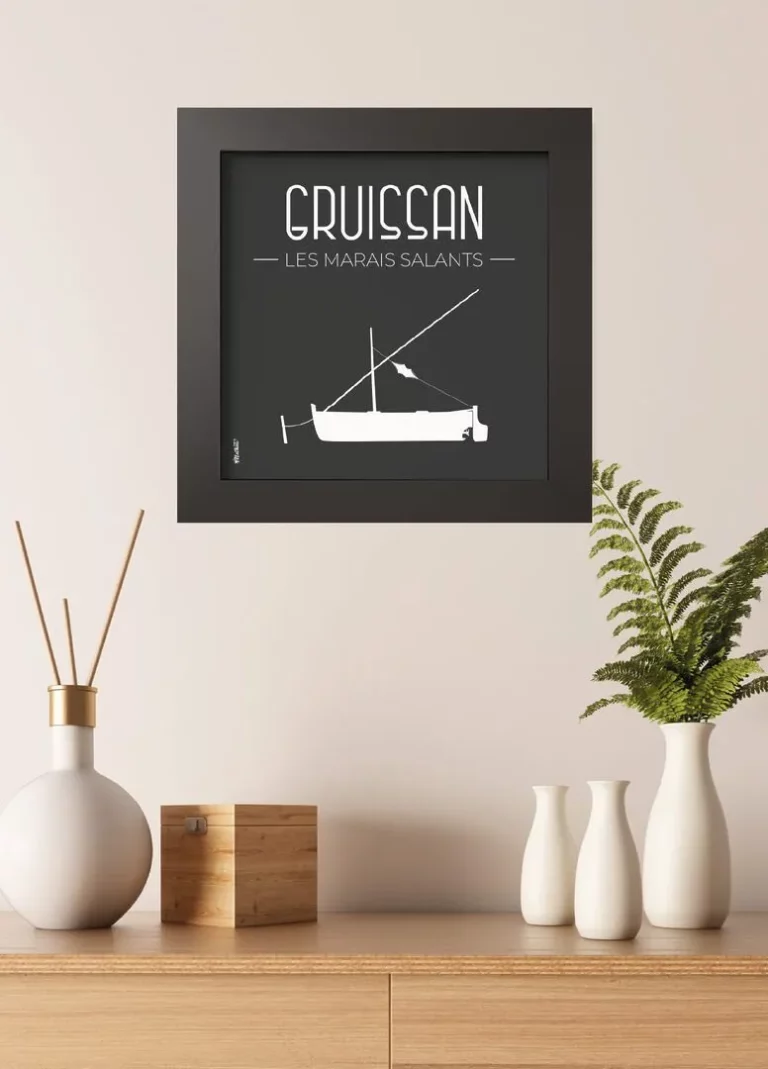 Cadre noir mat - Marais salants de Gruissan