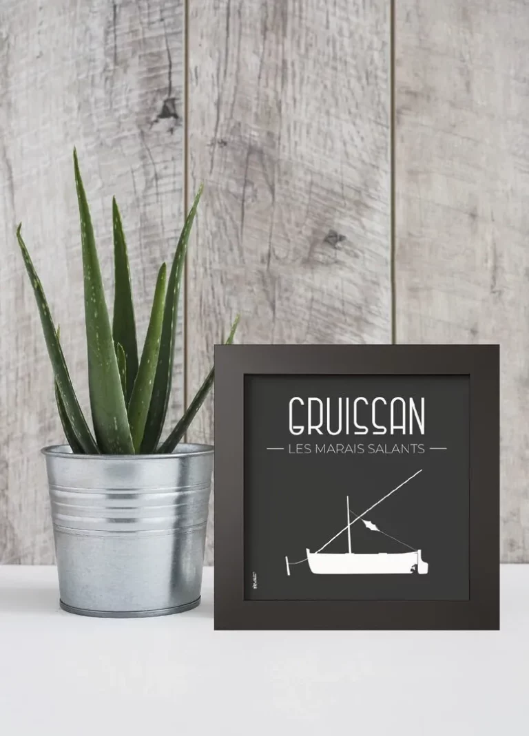 Cadre noir mat - Marais salants de Gruissan