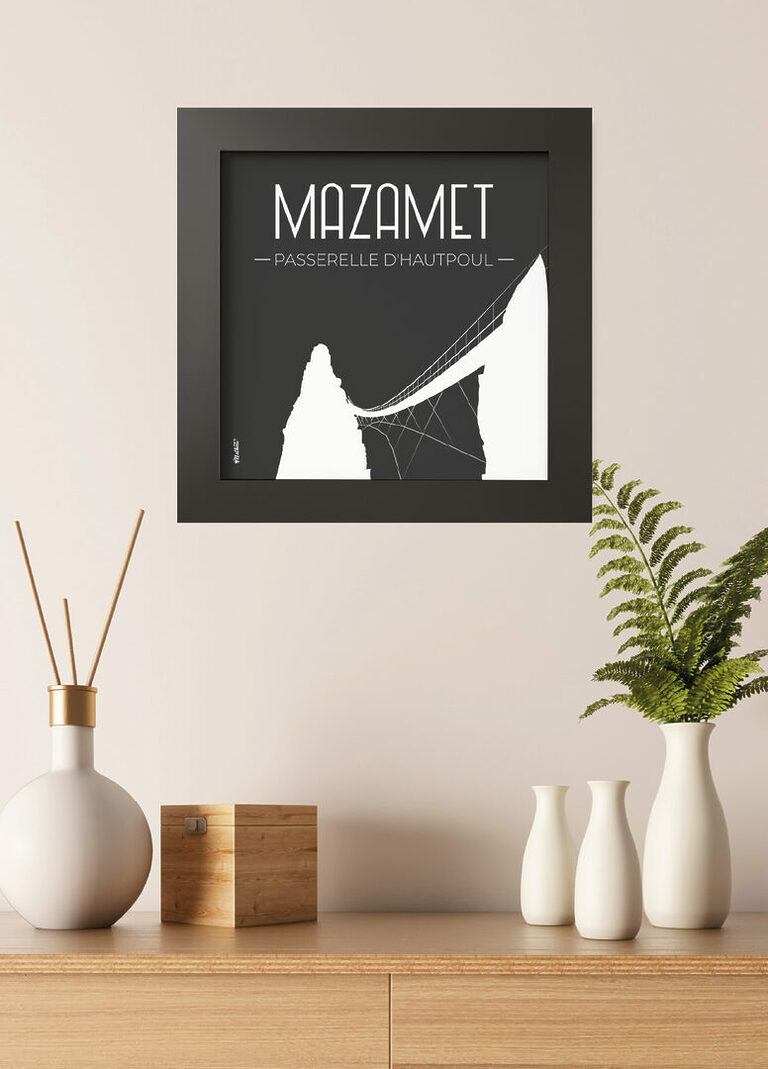 Cadre noir mat - Passerelle de Mazamet