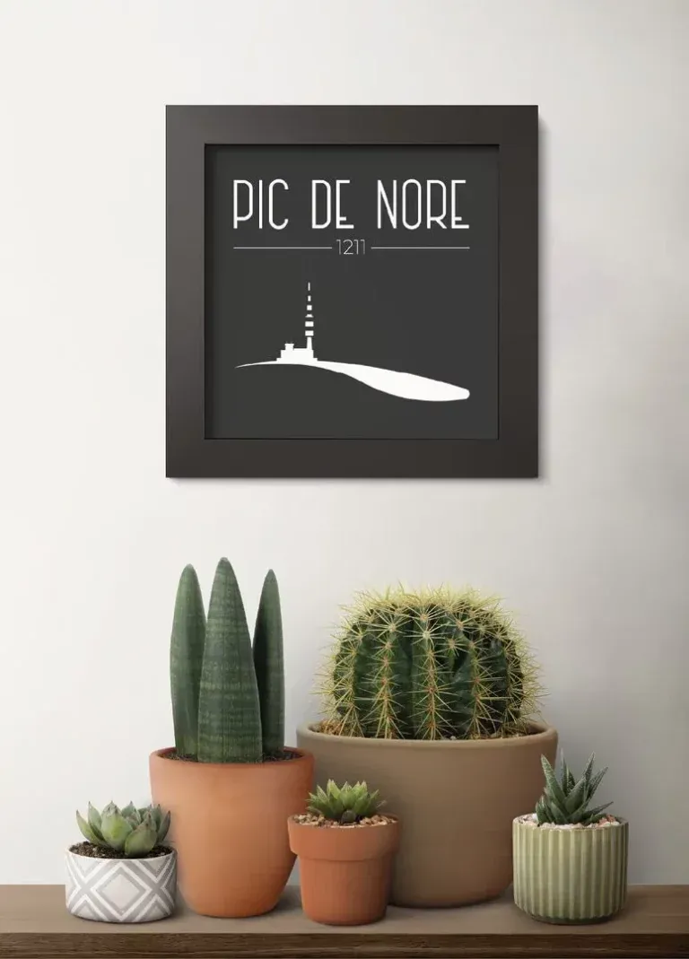 Cadre noir mat - Pic De Nore