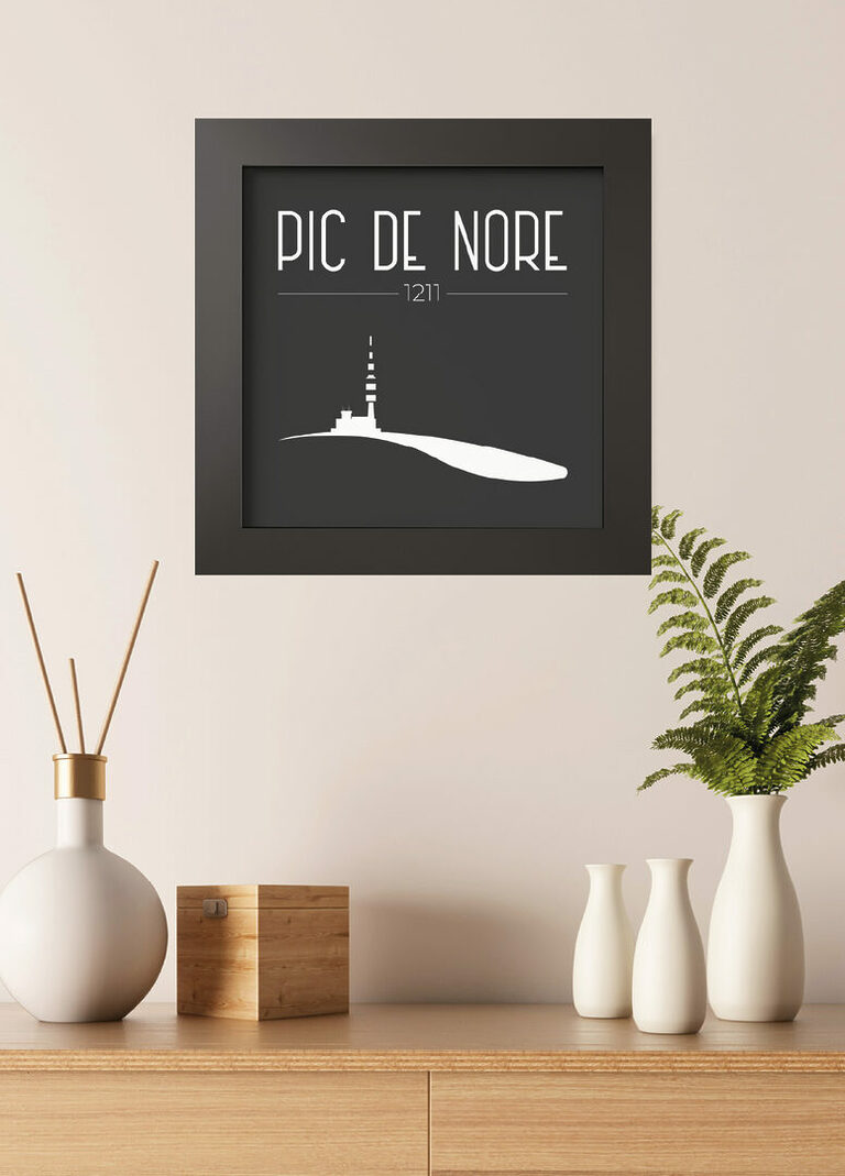 Cadre noir mat - Pic De Nore