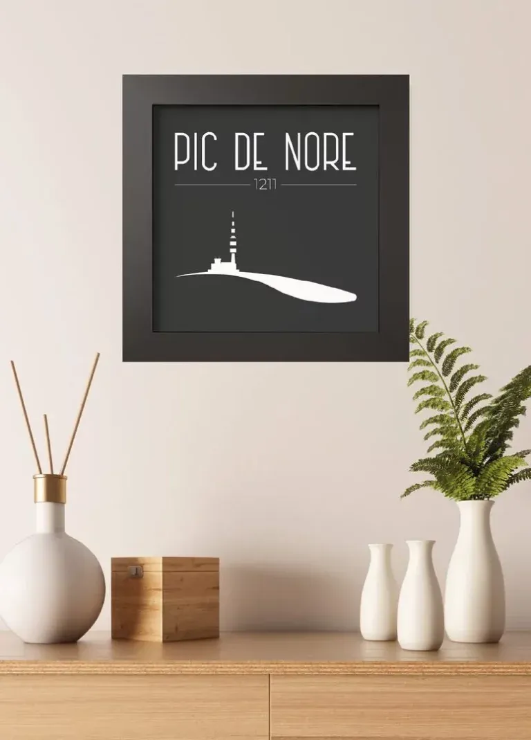 Cadre noir mat - Pic De Nore