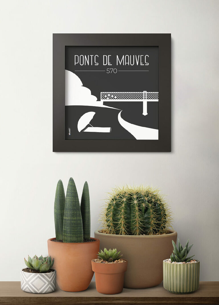 Cadre noir mat - Ponts de Mauves