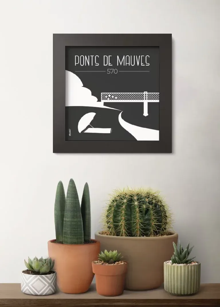 Cadre noir mat - Ponts de Mauves