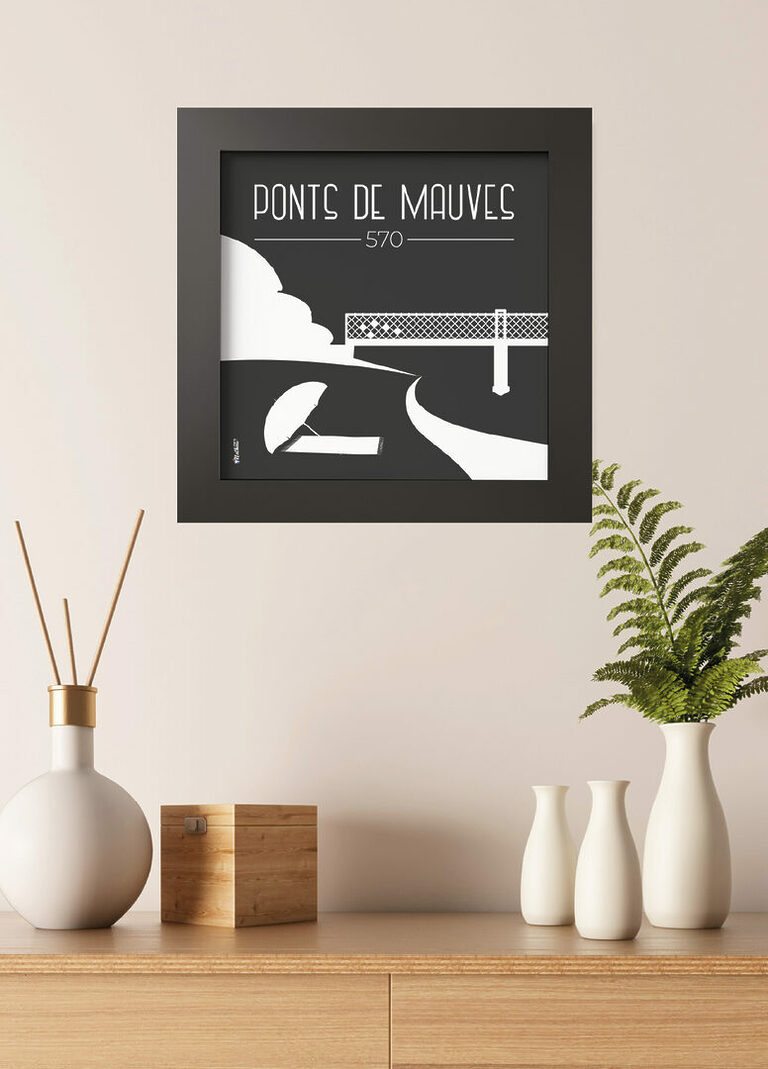 Cadre noir mat - Ponts de Mauves