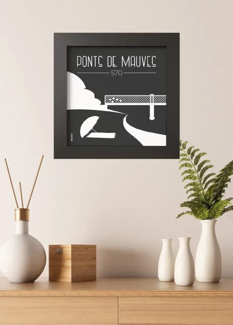 Cadre noir mat - Ponts de Mauves