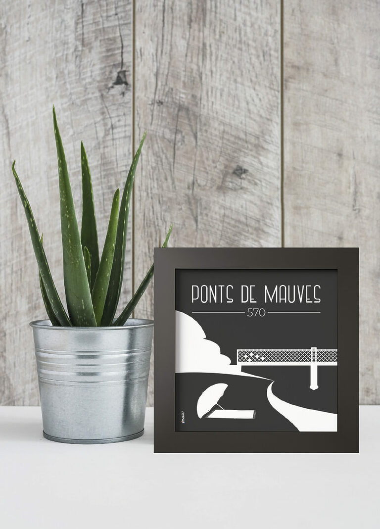 Cadre noir mat - Ponts de Mauves
