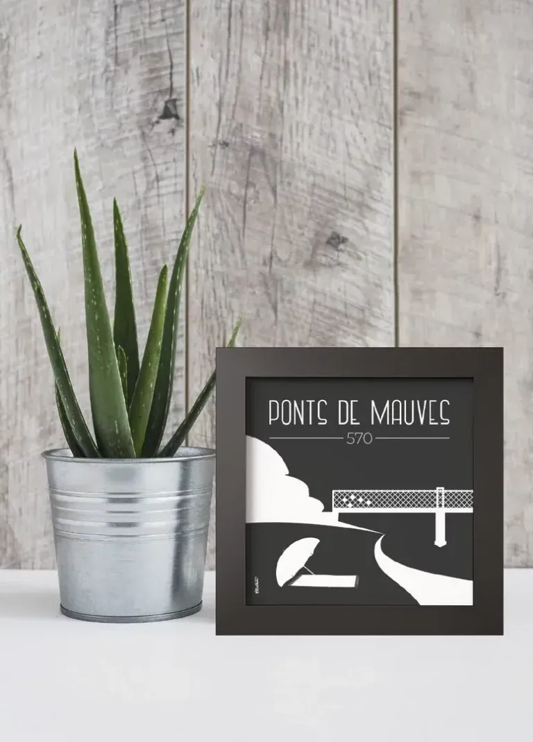 Cadre noir mat - Ponts de Mauves