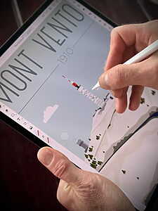 Illustration vectorielle dessinée à la main au stylet sur tablette – Design by Mathieu