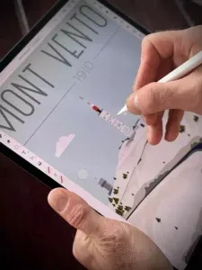 Illustration vectorielle dessinée à la main au stylet sur tablette – Design by Mathieu