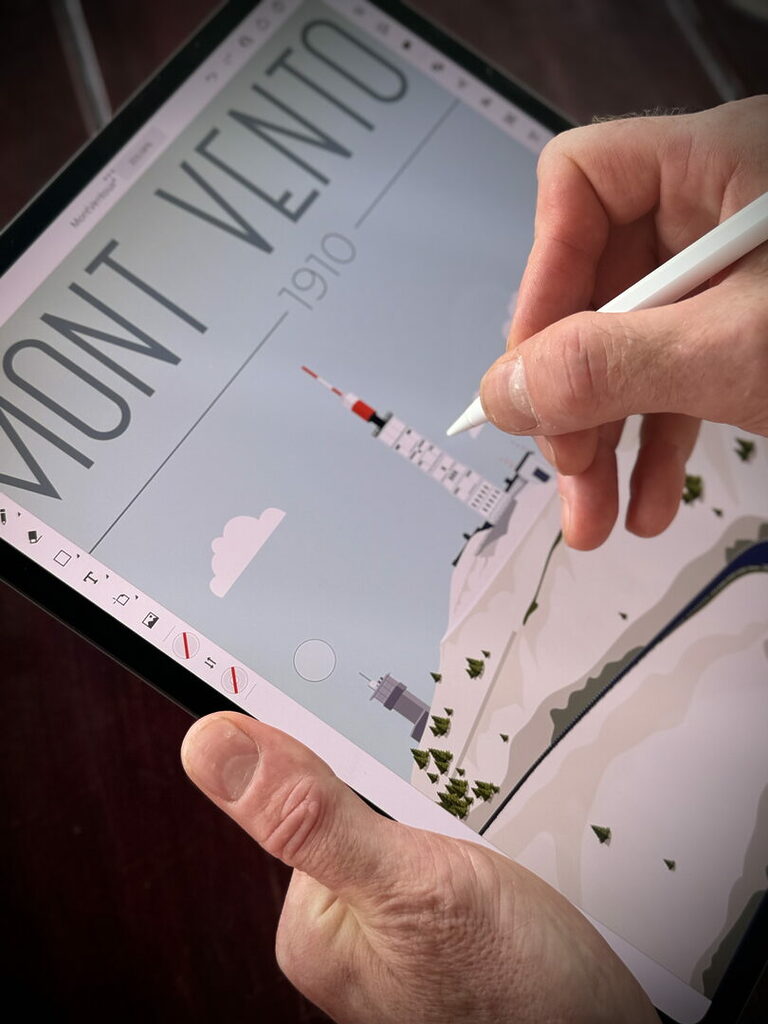 IA ou affiche artisanale : comment reconnaître une illustration faite à la main ? Illustration vectorielle dessinée à la main au stylet sur tablette – Design by Mathieu
