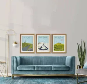 Affiche illustrée des plus beaux sommets de France – Design by Mathieu