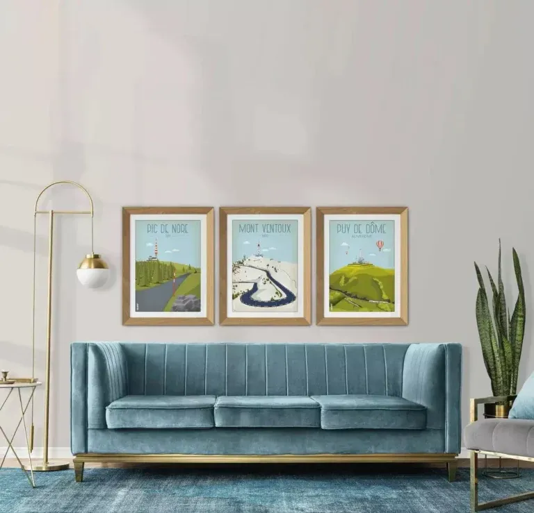 Affiche illustrée des plus beaux sommets de France – Design by Mathieu