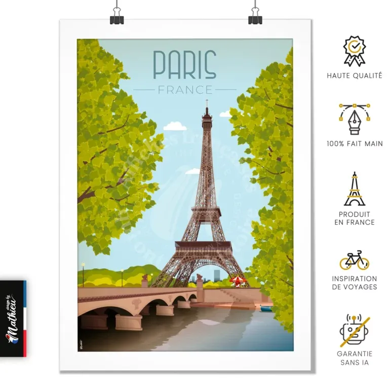Poster disponible sur www.designbymathieu.com/affiches-originales/ Et promis, c’est garanti : ✔ Sans IA ajoutée ✔ 100 % Made in France ✔ Produit fait maison ✔ Impression locale et responsable