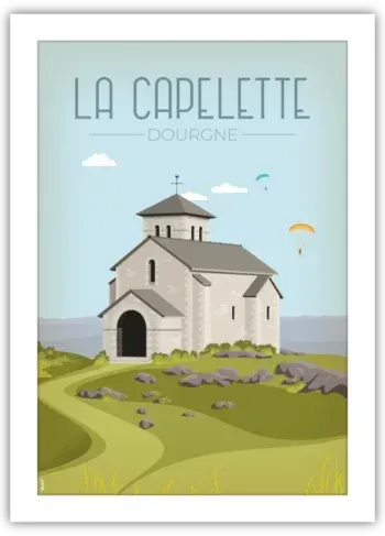 Affiche La Capelette - Dourgne - Poster officiel La Capelette Dourgne par DesignByMathieu, plan de face.