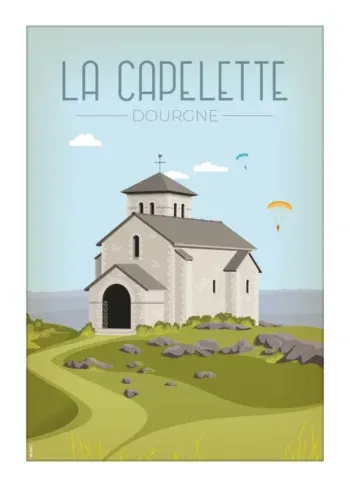 Affiche La Capelette - Dourgne - Poster officiel La Capelette Dourgne par DesignByMathieu, plan de face.